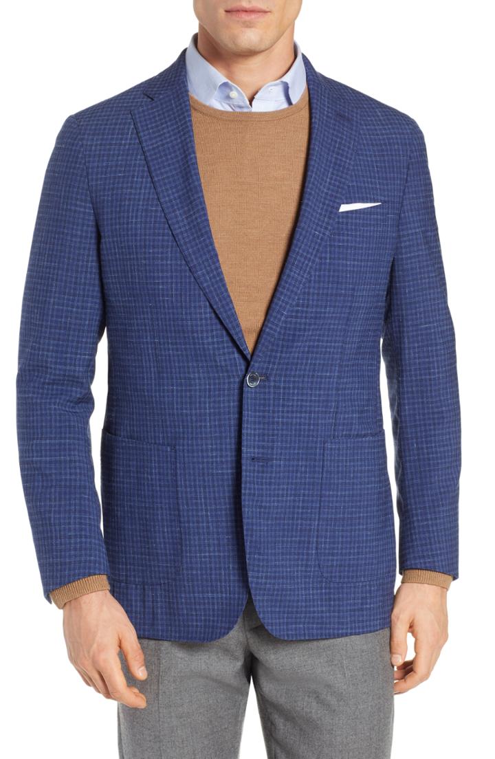 Men's Peter Millar Collection Jozi Regular Fit Wool Blend Sport Coat - Blue