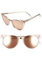 Women's Linda Farrow 54mm 18 Karat Rose Gold Trim Retro Sunglasses -