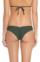 Women's Pilyq Ruched Bikini Bottoms - Green