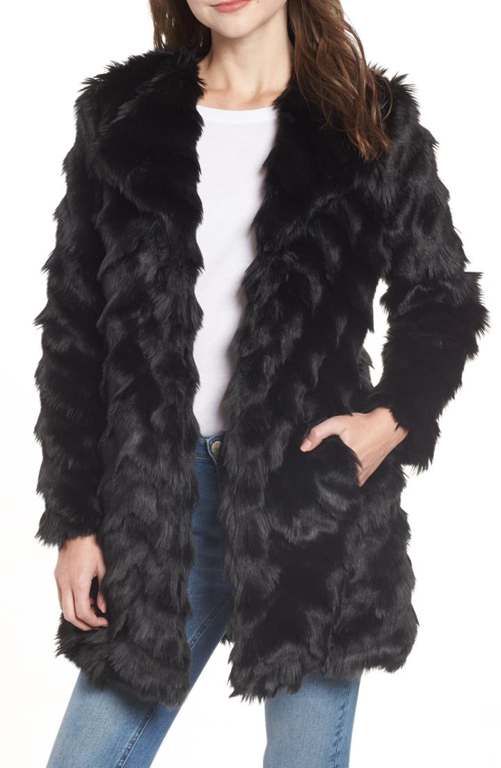 Women's Bb Dakota It's All Happening Faux Fur Coat