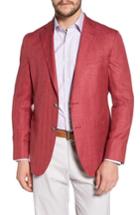 Men's David Donahue Aiden Classic Fit Wool Blend Blazer R - Red