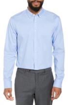 Men's Nordstrom Men's Shop Extra Trim Fit Non-iron Dress Shirt - 34/35 - Blue