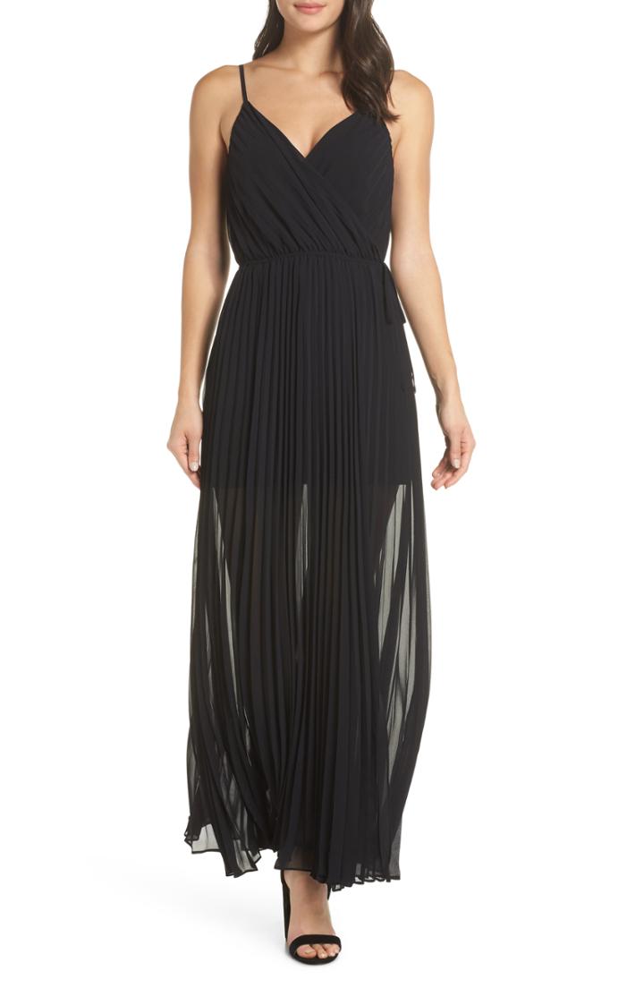 Women's Ali & Jay Roses Are Red Pleated Maxi Dress - Black