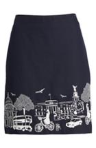 Women's Boden Tilda Embroidered Cotton Skirt - Blue