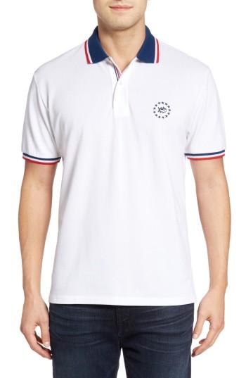 Men's Southern Tide Front Runner Polo - White