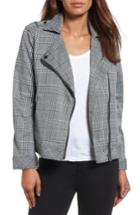 Women's Two By Vince Camuto Textured Knit Plaid Jacket - Black