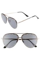 Women's Prive Revaux The Sixth Man 60mm Studded Aviator Sunglasses - Black