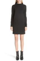 Women's Fuzzi Mock Neck Long Sleeve Shift Dress - Black