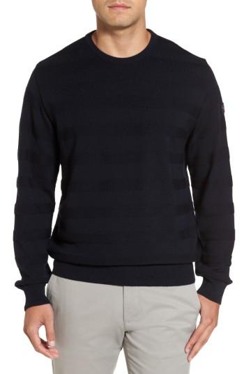 Men's Paul & Shark Stripe Knit Wool Sweater - Blue