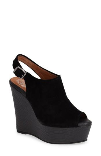 Women's Jeffrey Campbell 'dexter' Wedge Sandal M - Black