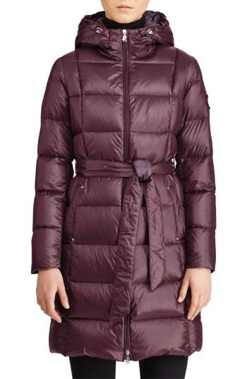 Women's Lauren Ralph Lauren Packable Belted Down Jacket