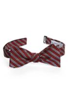 Men's Calibrate Stripe Silk Bow Tie, Size - Metallic