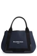 Balenciaga Small Cabas Canvas Tote - Blue