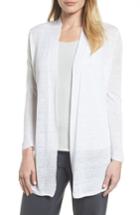 Women's Nic+zoe Long Linen Blend Cardigan - White