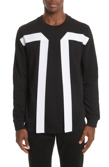 Men's Givenchy Flying Bands Crewneck Sweatshirt - Black