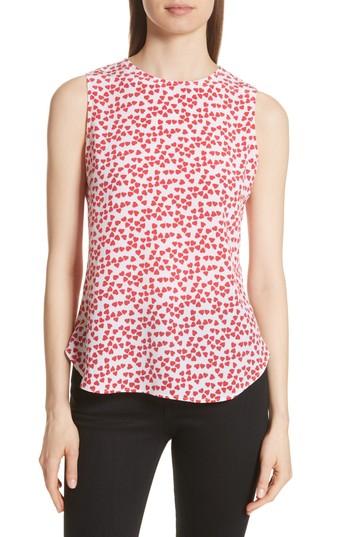 Women's Equipment Lyle Print Silk Sleeveless Top - White