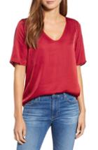 Women's Velvet By Graham & Spencer Satin Tee - Red