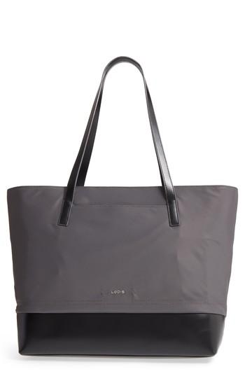 Lodis Los Angeles Kate - Fabia Under Lock & Key Nylon & Leather Tote - Grey
