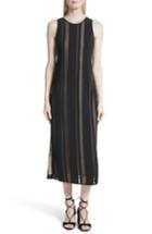 Women's Elizabeth And James Talla Sheer Stripe Midi Dress - Black