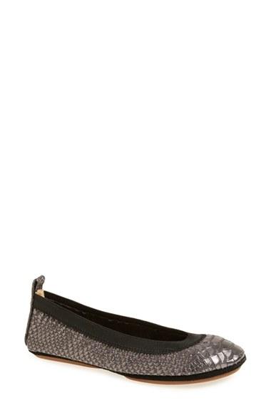 Women's Yosi Samra 'samara' Foldable Ballet Flat M - Black