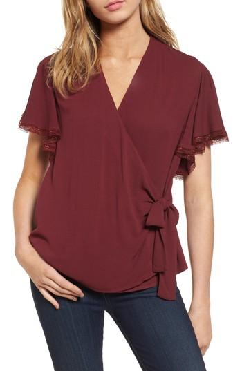 Women's Chelsea28 Ruffle Wrap Blouse - Red