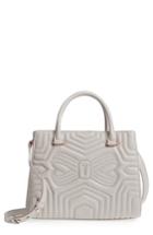 Ted Baker London Quilted Bow Leather Tote - Grey