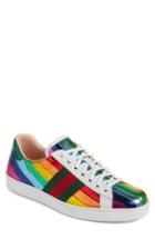 Men's Gucci New Ace Rainbow Sneaker .5us / 7.5uk - White