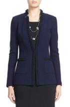 Women's St. John Collection Micro Boucle Knit Jacket - Blue
