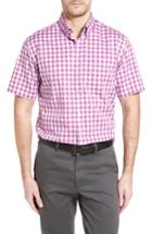 Men's Cutter & Buck Los Rios Check Wrinkle Free Sport Shirt - Purple