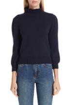 Women's Co Mock Neck Wool Sweater - Blue