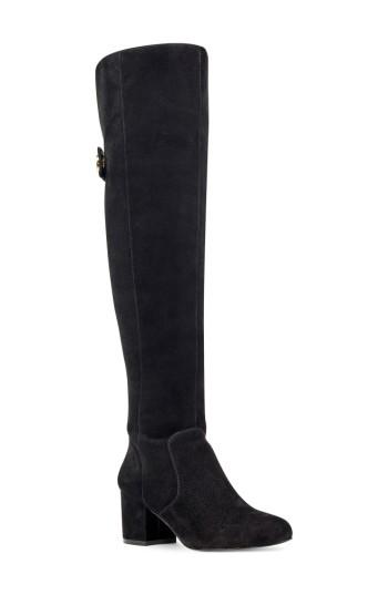 Women's Nine West Queddy Over The Knee Boot .5 M - Black