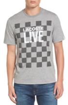 Men's Lacoste Check Graphic T-shirt, Size - Grey