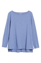 Women's Eileen Fisher Bateau Neck Top, Size - Blue