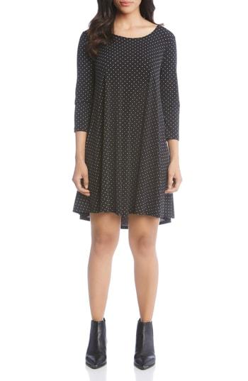 Women's Karen Kane Maggie Dot Print Babydoll Dress - Black