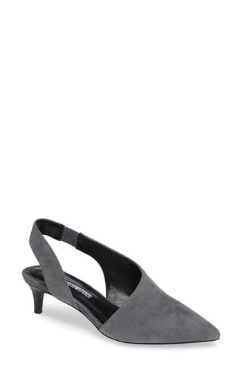 Women's Charles David Picasso Asymmetrical Slingback Pump M - Grey