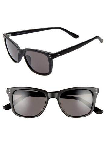 Men's 1901 Curtis 52mm Square Sunglasses - Matte Black/ Grey