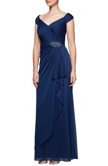 Women's Alex Evenings Embellished Pleat Gown - Purple