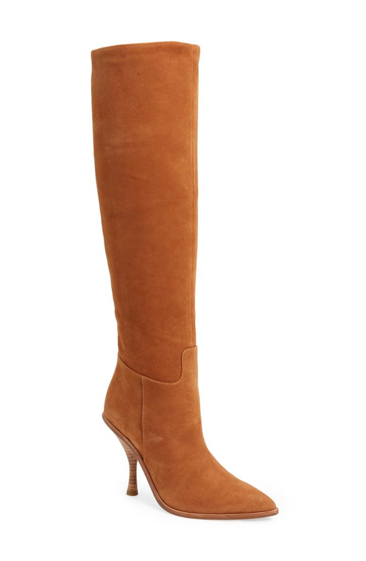 Women's Sigerson Morrison Halie Knee High Boot .5 Eu - Brown