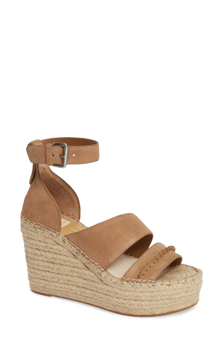 Women's Dolce Vita Simi Platform Wedge Espadrille Sandal M - Brown