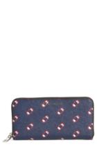 Women's Marc Jacobs Scream Saffiano Leather Continental Wallet - Blue