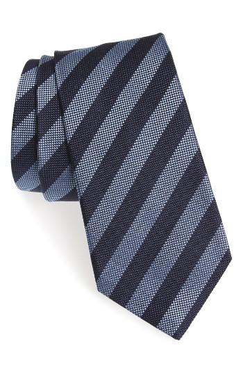 Men's Michael Bastian Stripe Silk Tie, Size - Blue