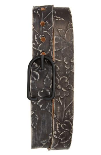 Men's Cause & Effect Dogwood Tooled Leather Belt - Black