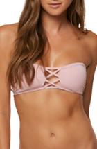 Women's O'neill Salt Water Solids Bandeau Bikini Top - Pink