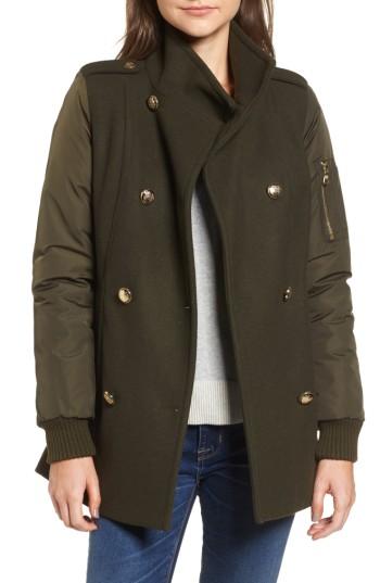 Women's Vince Camuto Double Breasted Jacket - Green