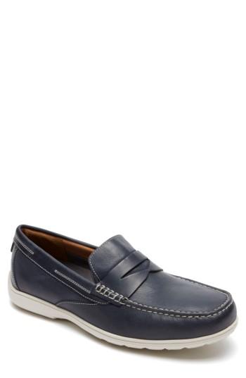 Men's Rockport Total Motion Penny Loafer M - Blue