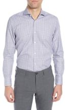Men's Boss Mark Trim Fit Check Dress Shirt R - Blue