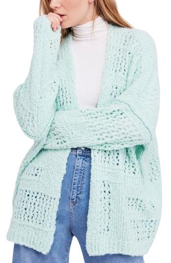 Women's Free People Saturday Morning Cardigan /small - Blue/green