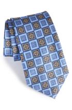 Men's Nordstrom Men's Shop Geometric Medallion Silk Tie, Size - Blue