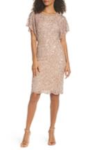 Women's Adrianna Papell Embellished Flutter Sleeve Cocktail Dress