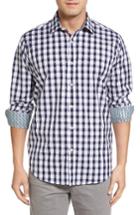 Men's Bugatchi Classic Fit Dot & Gingham Check Sport Shirt